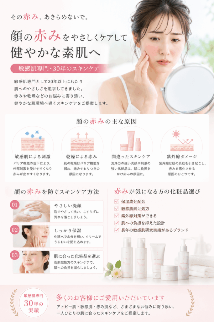 顔の赤み スキンケア